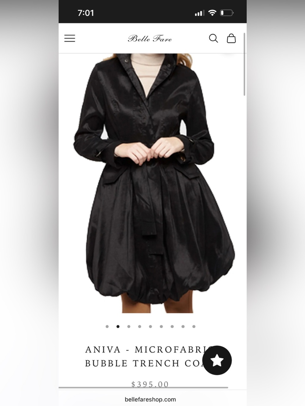 Black microfiber Bubble Trench Coat with Leopard satin Lining